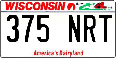 WI license plate 375NRT