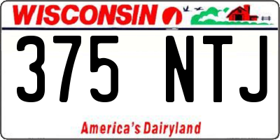 WI license plate 375NTJ