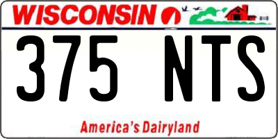 WI license plate 375NTS