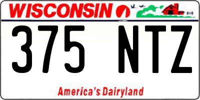 WI license plate 375NTZ