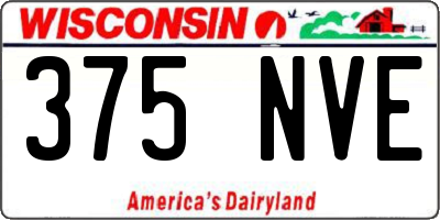 WI license plate 375NVE