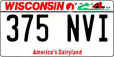 WI license plate 375NVI