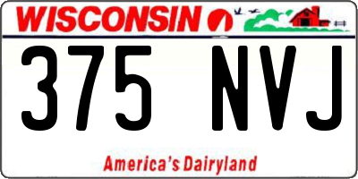 WI license plate 375NVJ