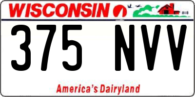 WI license plate 375NVV