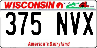WI license plate 375NVX