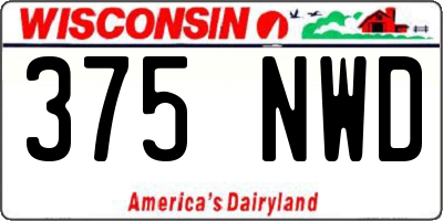 WI license plate 375NWD