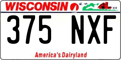 WI license plate 375NXF