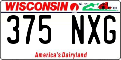 WI license plate 375NXG
