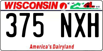 WI license plate 375NXH