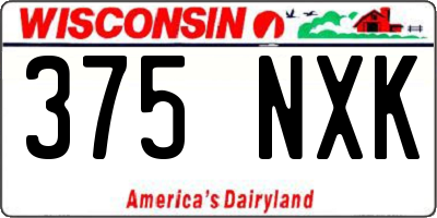WI license plate 375NXK