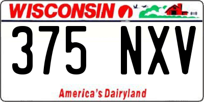 WI license plate 375NXV