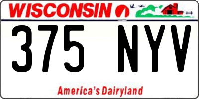 WI license plate 375NYV