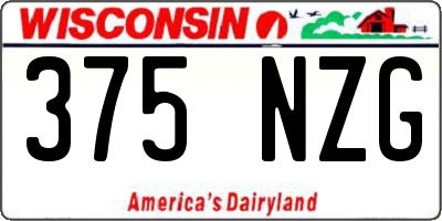 WI license plate 375NZG