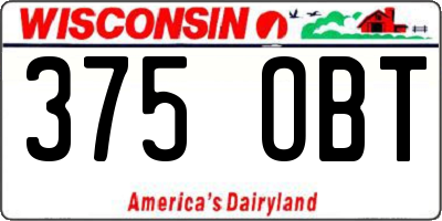 WI license plate 375OBT