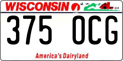 WI license plate 375OCG