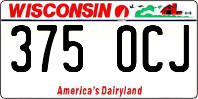 WI license plate 375OCJ