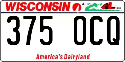 WI license plate 375OCQ