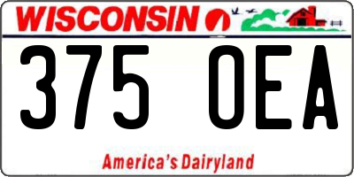 WI license plate 375OEA