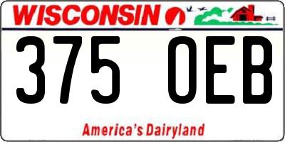 WI license plate 375OEB