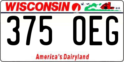 WI license plate 375OEG