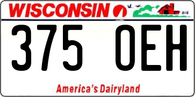 WI license plate 375OEH