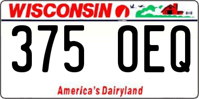 WI license plate 375OEQ