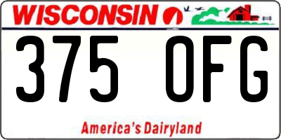 WI license plate 375OFG