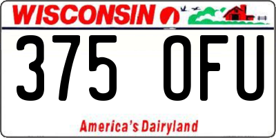 WI license plate 375OFU