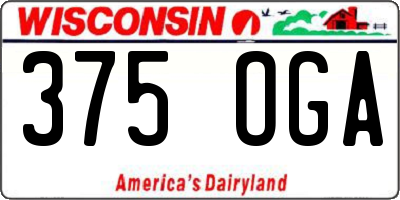 WI license plate 375OGA