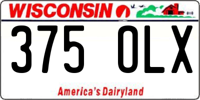WI license plate 375OLX