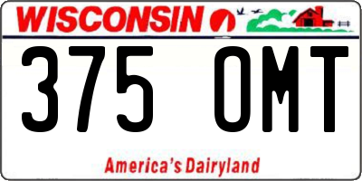 WI license plate 375OMT