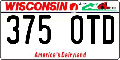 WI license plate 375OTD