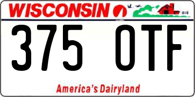 WI license plate 375OTF