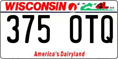 WI license plate 375OTQ
