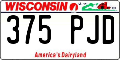 WI license plate 375PJD