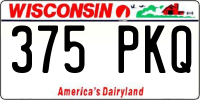 WI license plate 375PKQ