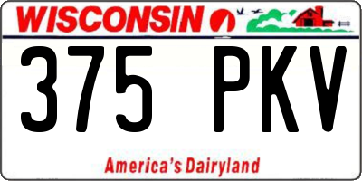 WI license plate 375PKV