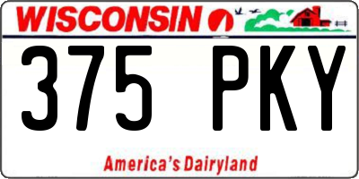 WI license plate 375PKY