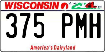 WI license plate 375PMH