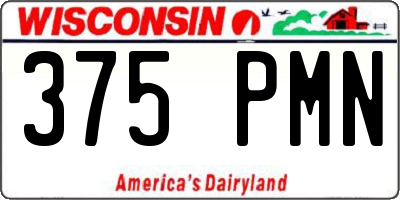 WI license plate 375PMN