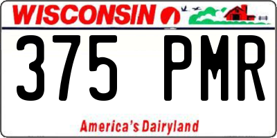 WI license plate 375PMR