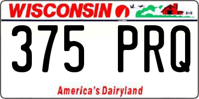 WI license plate 375PRQ