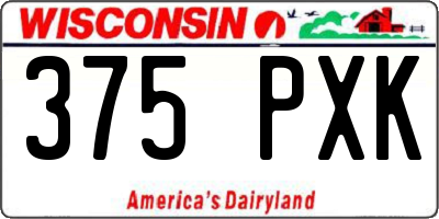 WI license plate 375PXK