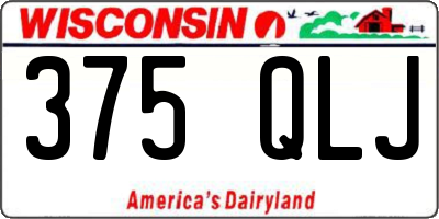 WI license plate 375QLJ