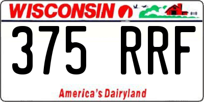 WI license plate 375RRF