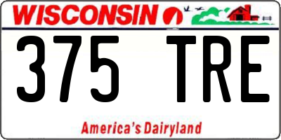 WI license plate 375TRE