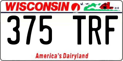 WI license plate 375TRF