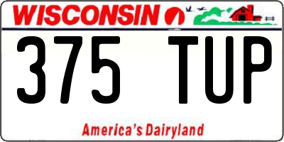 WI license plate 375TUP
