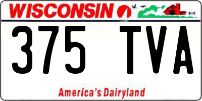 WI license plate 375TVA