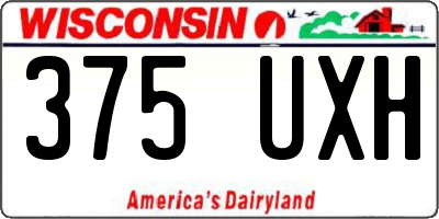 WI license plate 375UXH